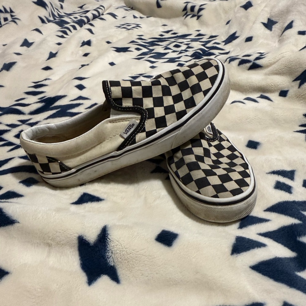 Vans Checkered Slip-On Shoes - Black and White - Picture 3 of 6